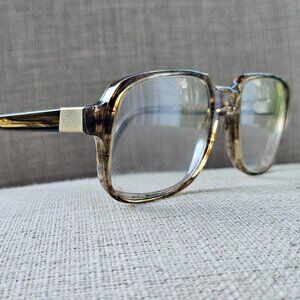 Vintage UNIVIS U.S.A Eyeglasses Frame Brown THOROUGHBRED Glasses Eye Wear 140